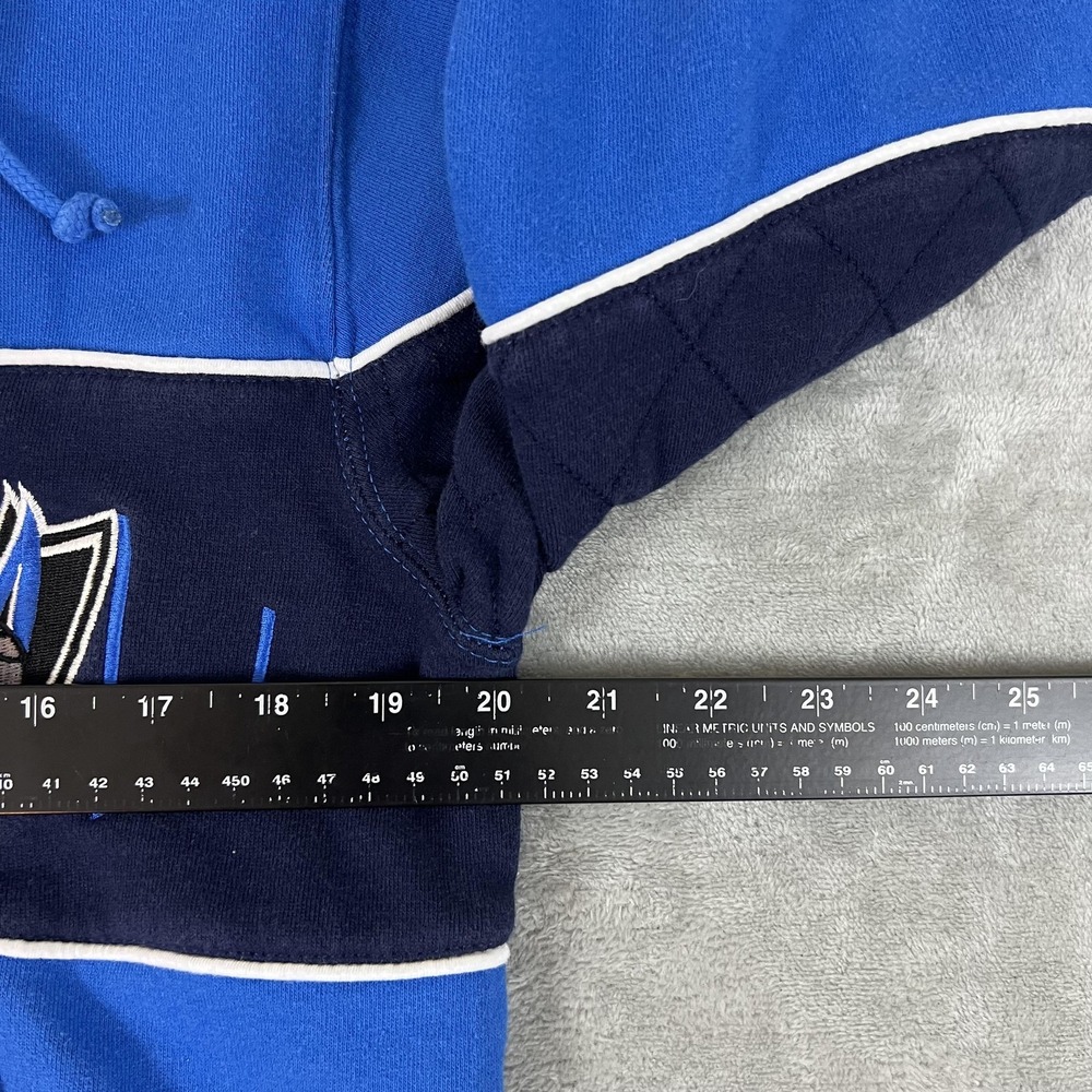 Vintage Adidas Originals Dallas Mavericks NBA 1/4 Snap Fleece Blue Mens Size S - Picture 7 of 10